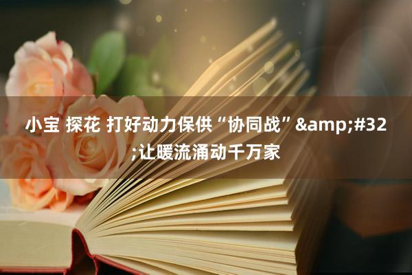 小宝 探花 打好动力保供“协同战”&#32;让暖流涌动千万家