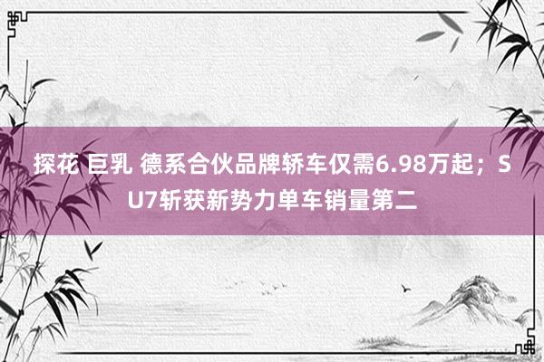 探花 巨乳 德系合伙品牌轿车仅需6.98万起；SU7斩获新势力单车销量第二