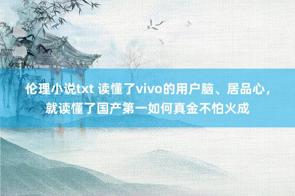 伦理小说txt 读懂了vivo的用户脑、居品心，就读懂了国产第一如何真金不怕火成