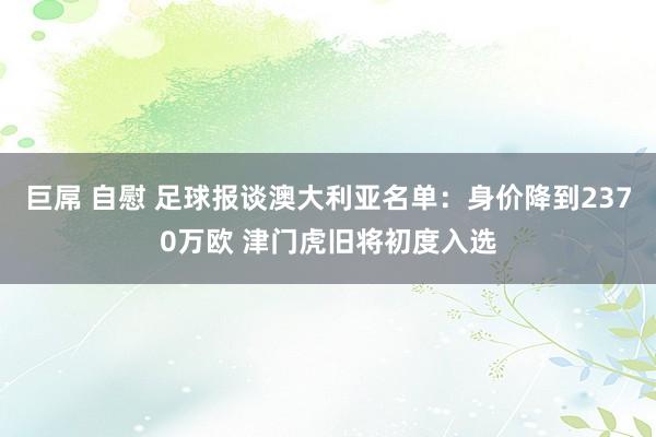 巨屌 自慰 足球报谈澳大利亚名单：身价降到2370万欧 津门虎旧将初度入选