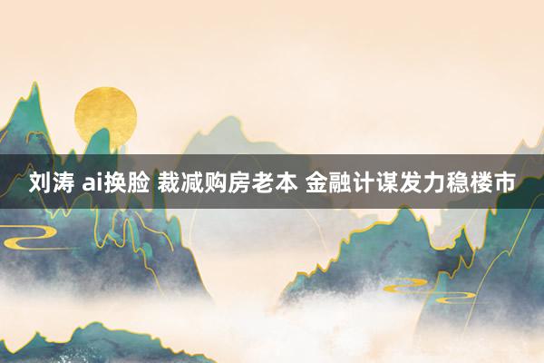 刘涛 ai换脸 裁减购房老本 金融计谋发力稳楼市