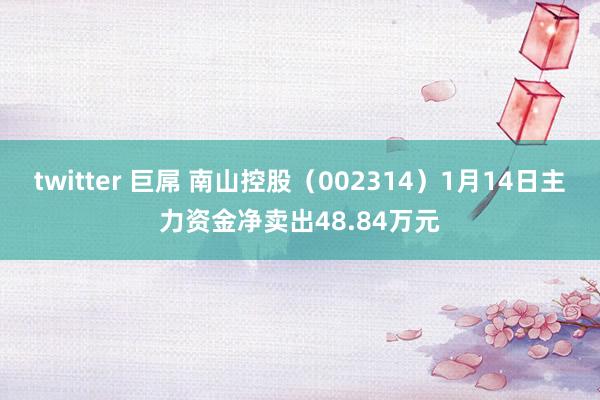 twitter 巨屌 南山控股（002314）1月14日主力资金净卖出48.84万元