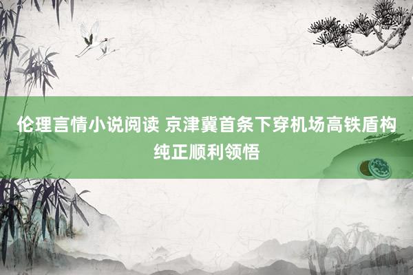 伦理言情小说阅读 京津冀首条下穿机场高铁盾构纯正顺利领悟