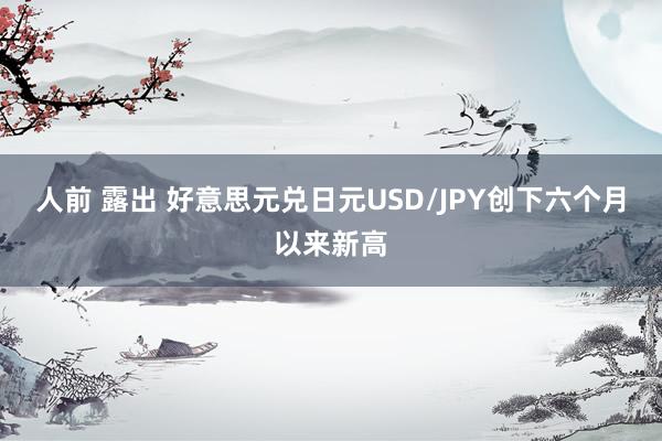 人前 露出 好意思元兑日元USD/JPY创下六个月以来新高